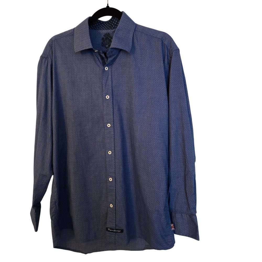 English Laundry Blue Patterned Button-Down Dadcor… - image 2